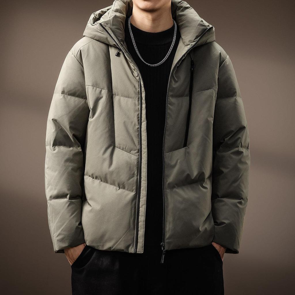 Herren Winterjacke mit hoher Dichte, winddicht, weiße Entendaune - Einfache, warme und stilvolle Kälteschutz-Oberbekleidung