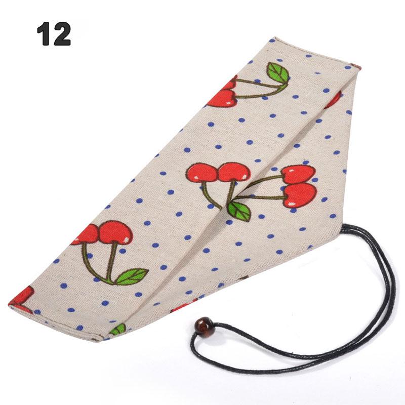 Japanischer Stil Wiederverwendbare Kordelzug Bestecktasche Für Reise Outdoor Tragbar Löffel Gabel Stäbchen Küche Geschirr Aufbewahrungstasche
