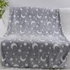 Luminous Children's Coral Fleece Flannel Blanket - Glow In the Dark Sofa or Nap Cover.