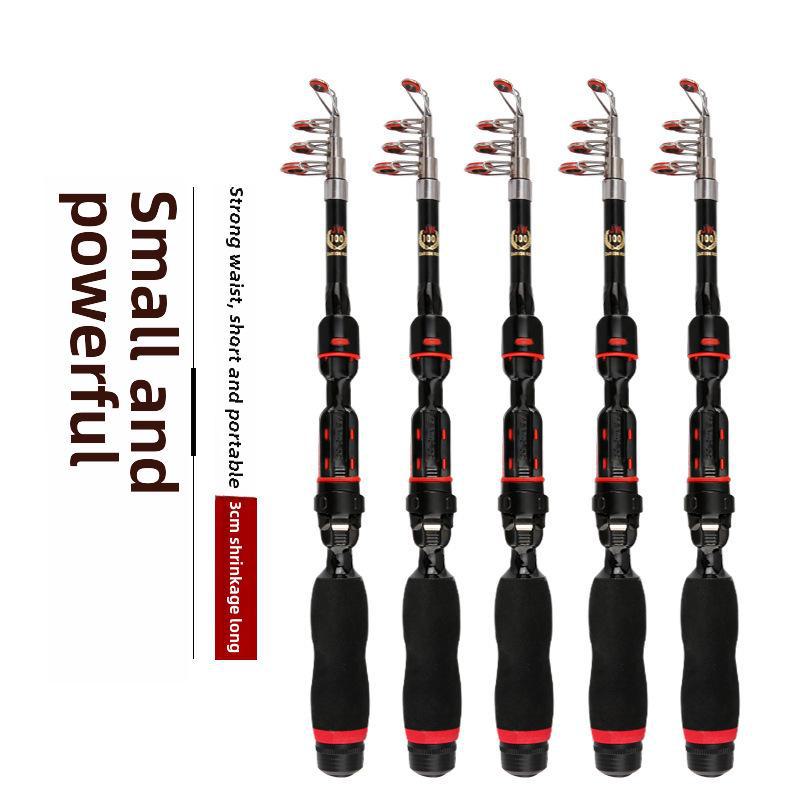 

Набор ультракоротких мини-удочек - 2,3 м и 2,1 м Карманные рыболовные снасти Clip small, 1.2 meters красный