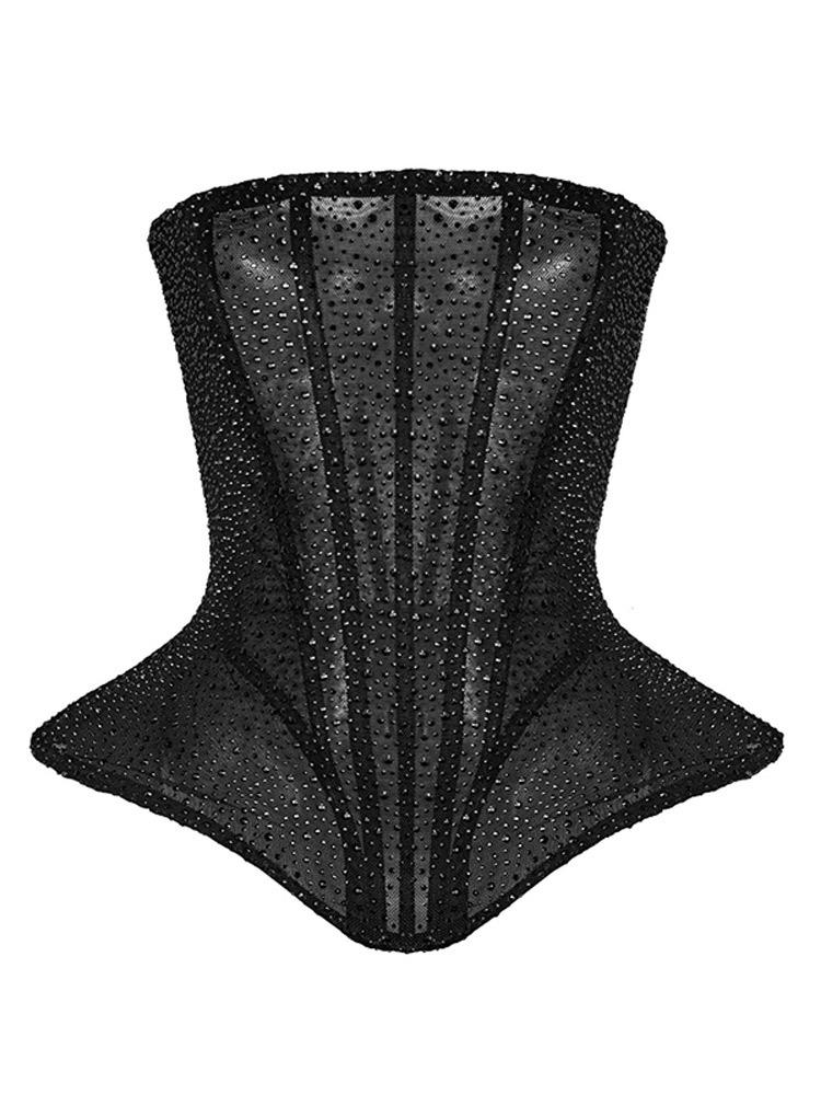 2026 Summer Hourglass Shiny Sleeveless Bustier Women's Sexy Fashion