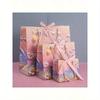 1pc Romantic Clouds, Mountains, Floral Pattern 3D Gift Bag, Pink, Birthday Party Holiday Thanksgiving Gift Bag, Birthday Gift Packaging Tote