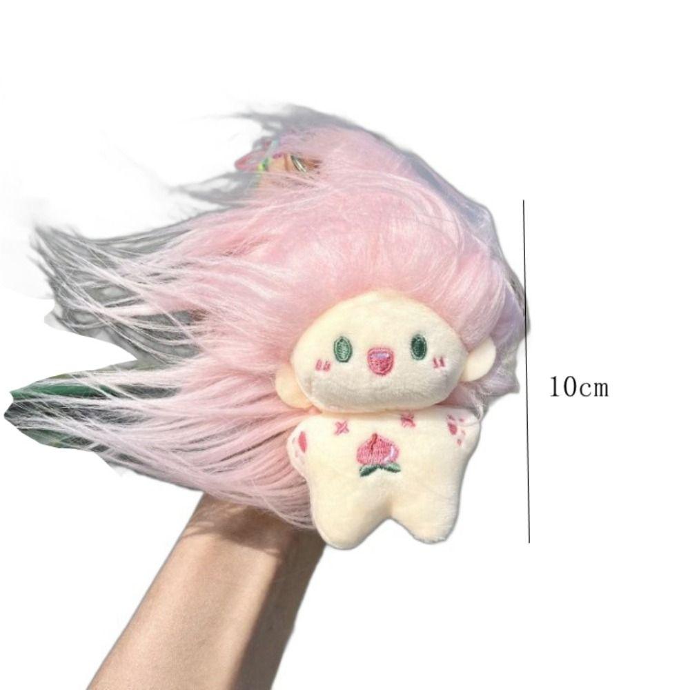 Soft Missing Teeth Doll Plush DIY Hairstyle Plush Doll Toothless Doll Key Chain  Birthday Present