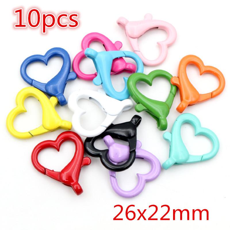 New Colors Mixed Alloy Open Rings Lobster Clasp Hooks DIY Keychain Jewelry Making Findings Supplies Accessories