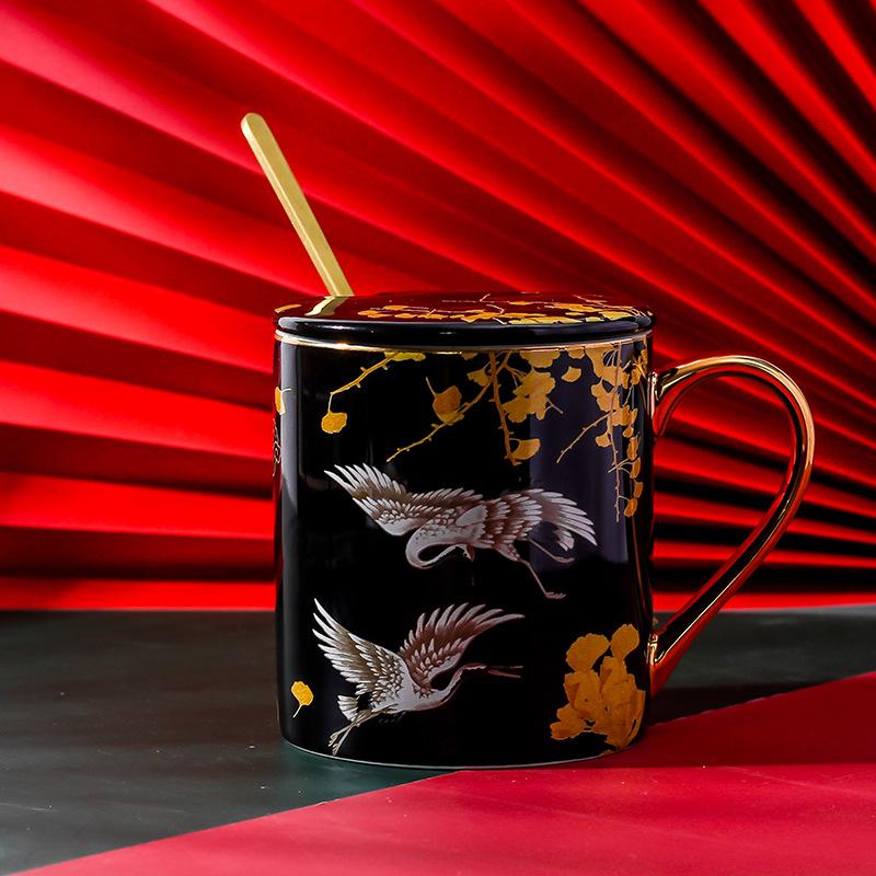 

Mancai Национальный трендовый стиль Керамическая чашка для воды Домашняя чашка для питьевой воды Офисная чашка Кружка Чайная чашка Сувенир Подарок на день рождения 301-400ml