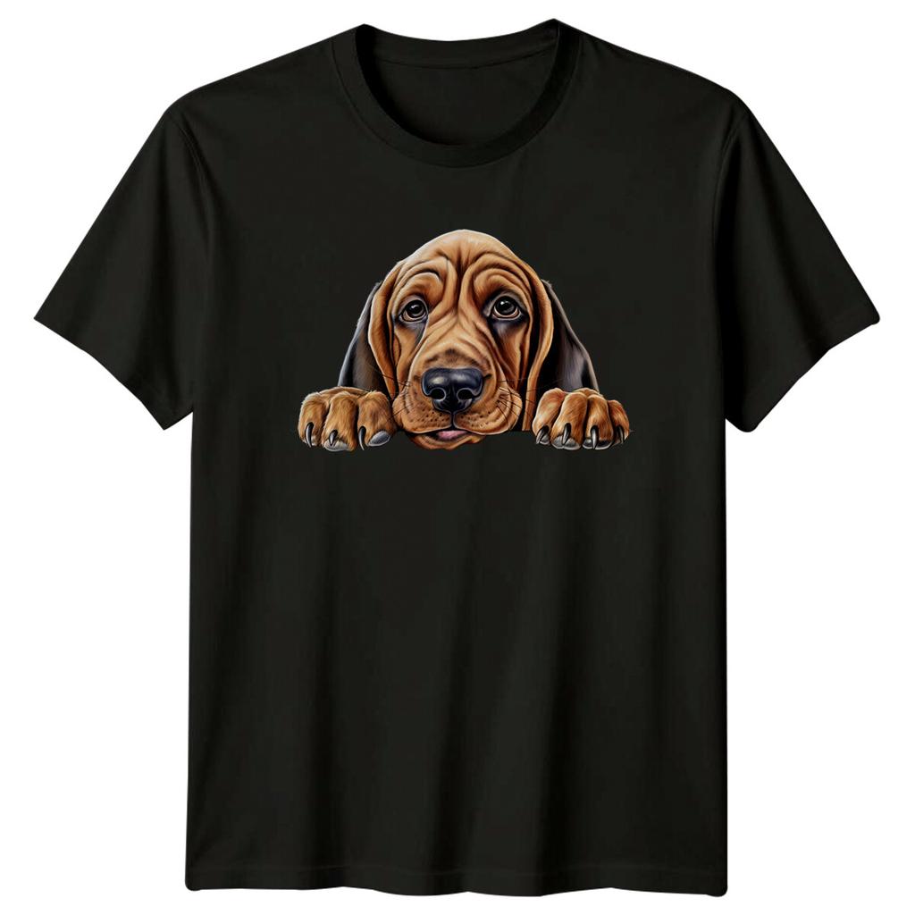 Cute Bloodhound Dog Breed Peek A Boo TShirt Animal Lover Gift