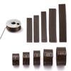 Ma Huang Shi MHS-D-8 Black Leather DIY Bag Strap Ring | Vegetable Tanned Leather Case & Self-Stitching Accessories Clip