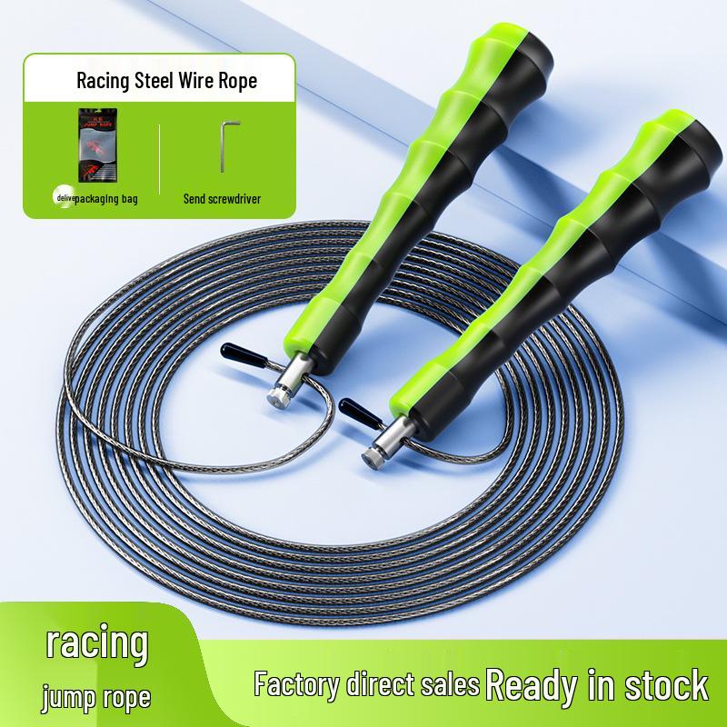Specialized High-Speed Steel Wire Jump Rope for School Students - Professional Double-Handle, Ultra-Thin Speed Competition Rope