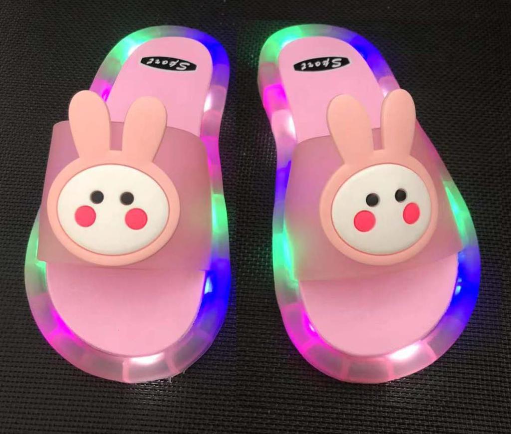 Children‘s Boys Girls Slippers Cartoon Unicorn Animals Prints Shoes Lighted Fashion Cute Shoes Bathroom Kids Toddler Slippers