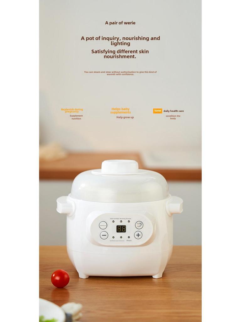 Smart Ceramic Electric Stew Pot: Waterproof, Automatic, Compact for Cooking Porridge & Soup - Ideal Household Gift