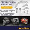SBC Power Steering Pump Bracket 350 V-Belt Slotted Adjustable LWP for Chevy 350 Small Block Long Water Pump