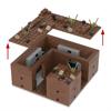 MOOXI Military Series MOC Bricks WW2 Trench FortressBattlefield Scene Set Compatible Wars Action Figure Blocks Toys Gift MOC5064