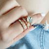 Micro-Set Zircon Ring, Personalized Fashion Temperament, Ring Jewelry, Women'S Ring Set.