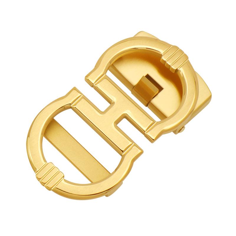 High-End Men's Fashionable Stainless Steel Automatic Belt Buckle, Versatile Design