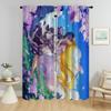 Saint Saints Window Curtain for Room 2 Panel Elegant Room Curtains Home Interior Curtains Partition Tulle for Bedroom Shades