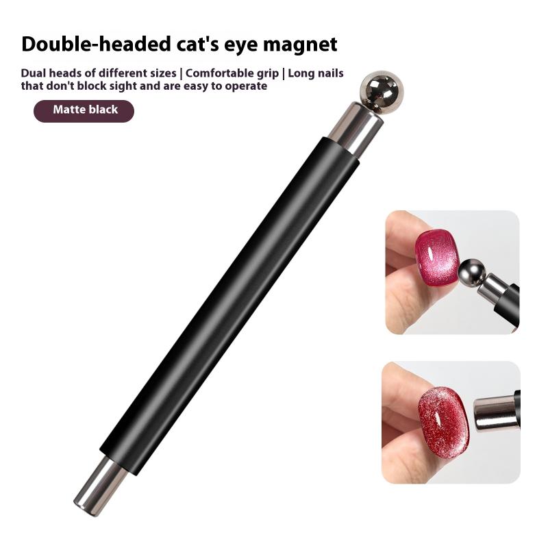 Oboustranná magnetická tyčinka pro magnetický lak Cat's Eye s ocelovými kuličkami Super silné magnetické pero na gelový lak Manikúrní magnetické nástroje