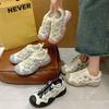 Trend fashion silver versatile sports platform sandals women's 2025 new summer ugly cute heightening dad shoes