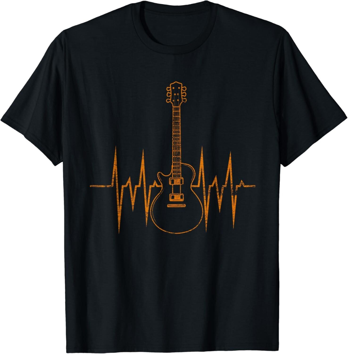 

Heartbeat Guitar T-Shirt Gift Unisex T-Shirt 5XL різнокольоровий