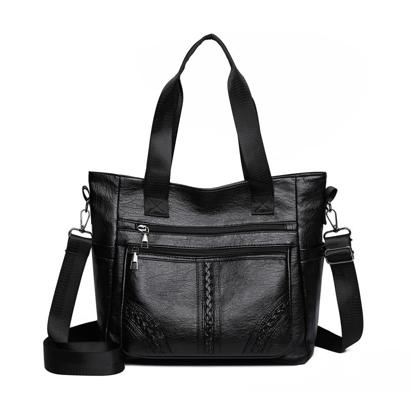 Large Capacity Multi-Function Bag Women's Shoulder Handbag Vintage Commuter Tote Bag Multi-Compartment Crossbody Bag