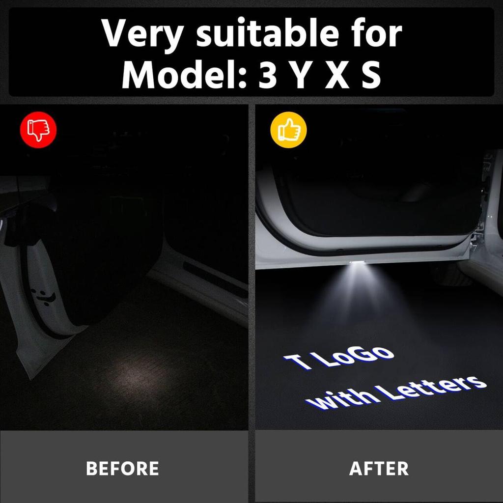 Farmogo Car Door LED Logo Projector Puddle Light Super Bright Welcome Light 3D Laser