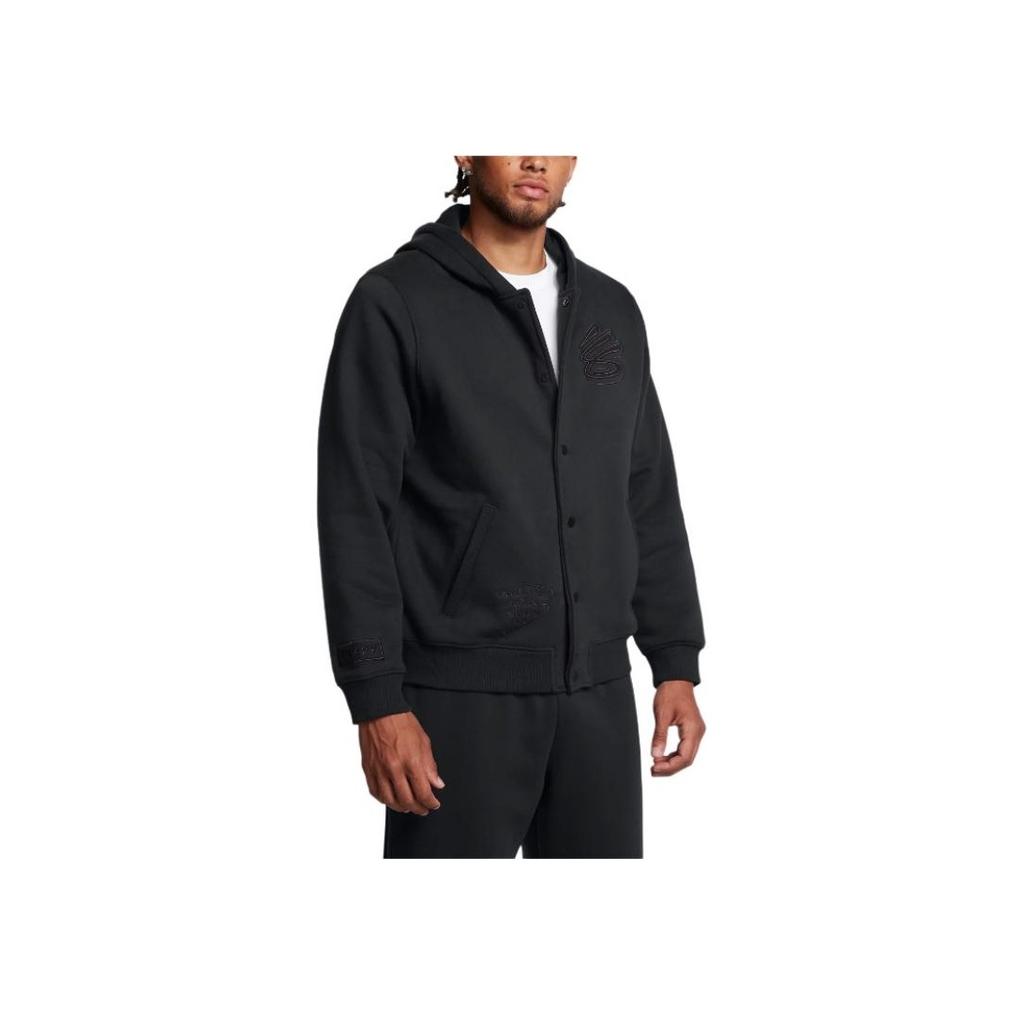 Under Armour Curry Comfortable Warm Hooded Long Sleeve Jacket Men Jackets Black 1387114-001