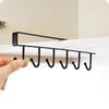 6Hooks Multifunctional Cup Holder Hang Cabinet Under Shelf Rack Metal Household Kitchen Cupboard Cabinet Storage Organiser Hooks