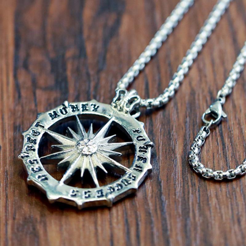 Necklace Men s Hip-hop Trendy Brand Sun God Necklace Trendy Fashion Hip-hop 60CM