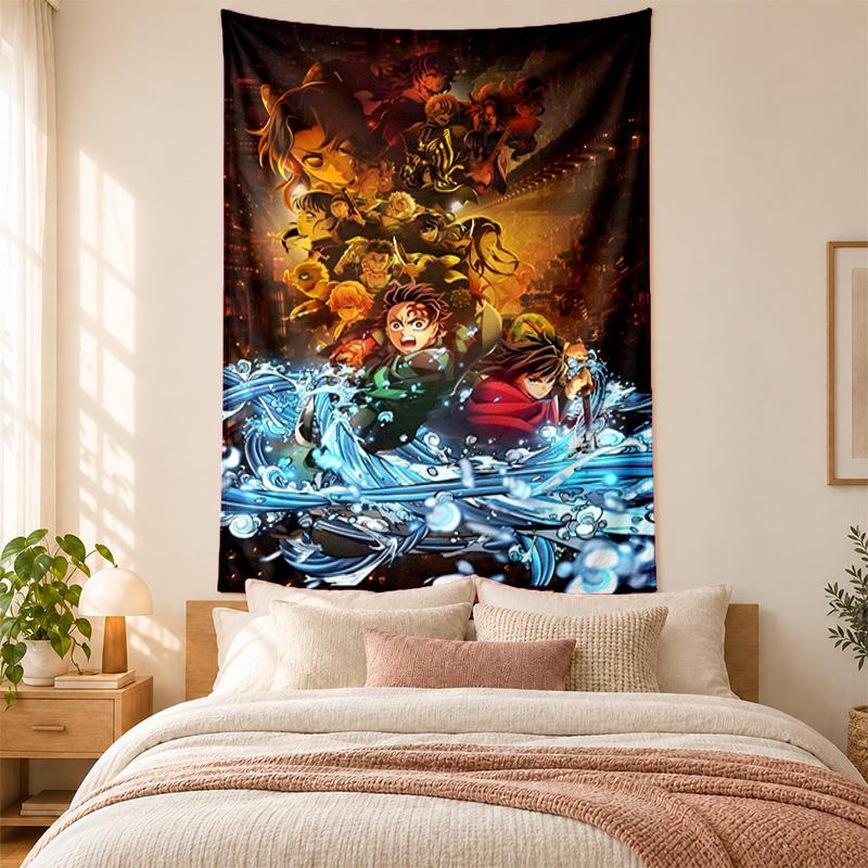Akaza Demon Slayer Tapestry highquality for decorating living room bedroom dorm walls ideal as bedroom wallart orholiday gift