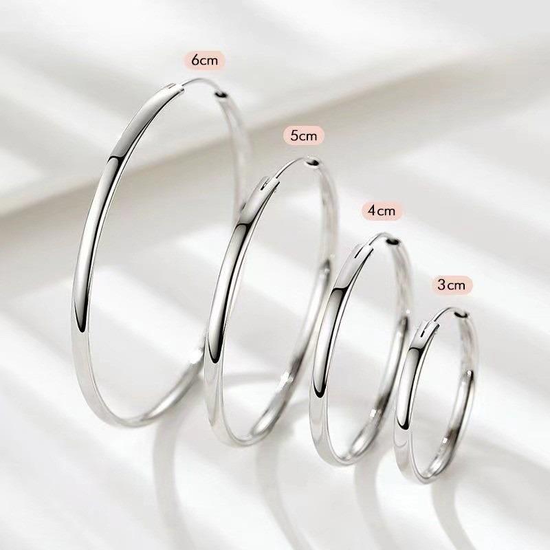 Women S Fashion Minimalist Hollow Smooth Large Hoop Earrings