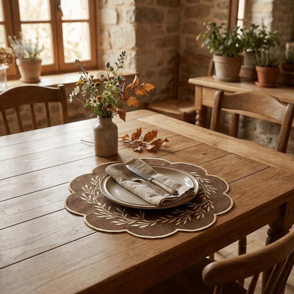 Oil-Proof Insulation Table Mat Washable Flower Coasters Tabletop Protector  Daily Dining