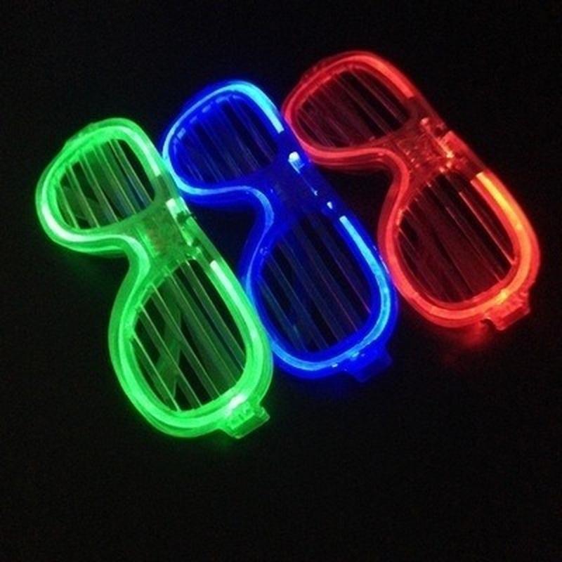 Occhiali LED Lampeggianti per Festa Compleanno Divertenti Scherzosi Fluorescenti Luminosi Costume Rave Festa DJ Luminosi