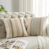 2 Pcs Throw Pillowcase Bohemian Style Color Matching Square Shape Bedroom Living Room Sofa Decoration Pillowcase Pillow Cover
