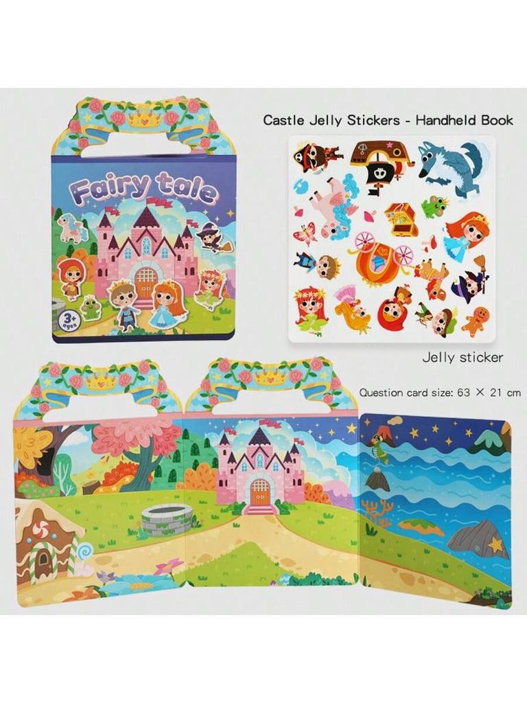 Reusable Sticker Books for Kids, 6 Sets Travel Removable Toddler Sticker Books for 3 4 5 Year Old Girls Boys Birthday Gifts Educ
