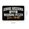Humorous Take Off Your Shoes Or Clean The Apartment Doormat Anti-Slip Entrance Bathroom Kitchen Door Floor Mat Garage Carpet Rug