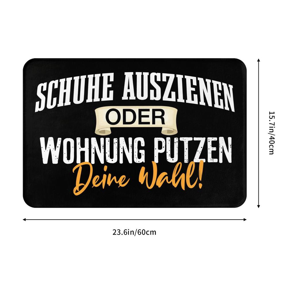 Humorous Take Off Your Shoes Or Clean The Apartment Doormat Anti-Slip Entrance Bathroom Kitchen Door Floor Mat Garage Carpet Rug