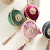 Hanging Design Christmas Tree Ornaments Ornamental Craft Velvet Look Fabric Hanging Ornaments Ribbon Hanging Loop
