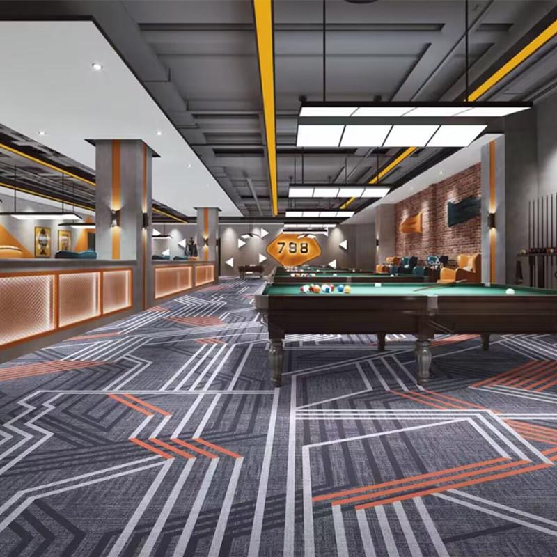 Luxury Printed Carpet for Hotel Billiard, Game, and Recreation Rooms – Wall-to-Wall Hallway and Private Room Flooring