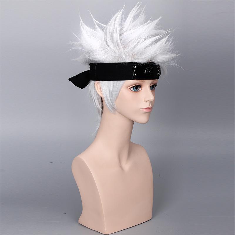 Main Saint Daqi Kakashi Silver Grey Sky-High Curly Ninja Anime Wig
