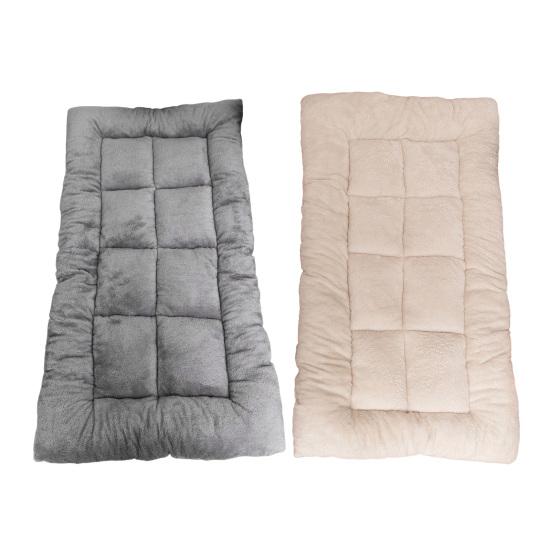 Quilted Pet Sleeping Pad Dog And Cat Bed Mat Soft Plush Cushion with Thick Padding Cozy Pet Mattress for Crate Floor Couch Use