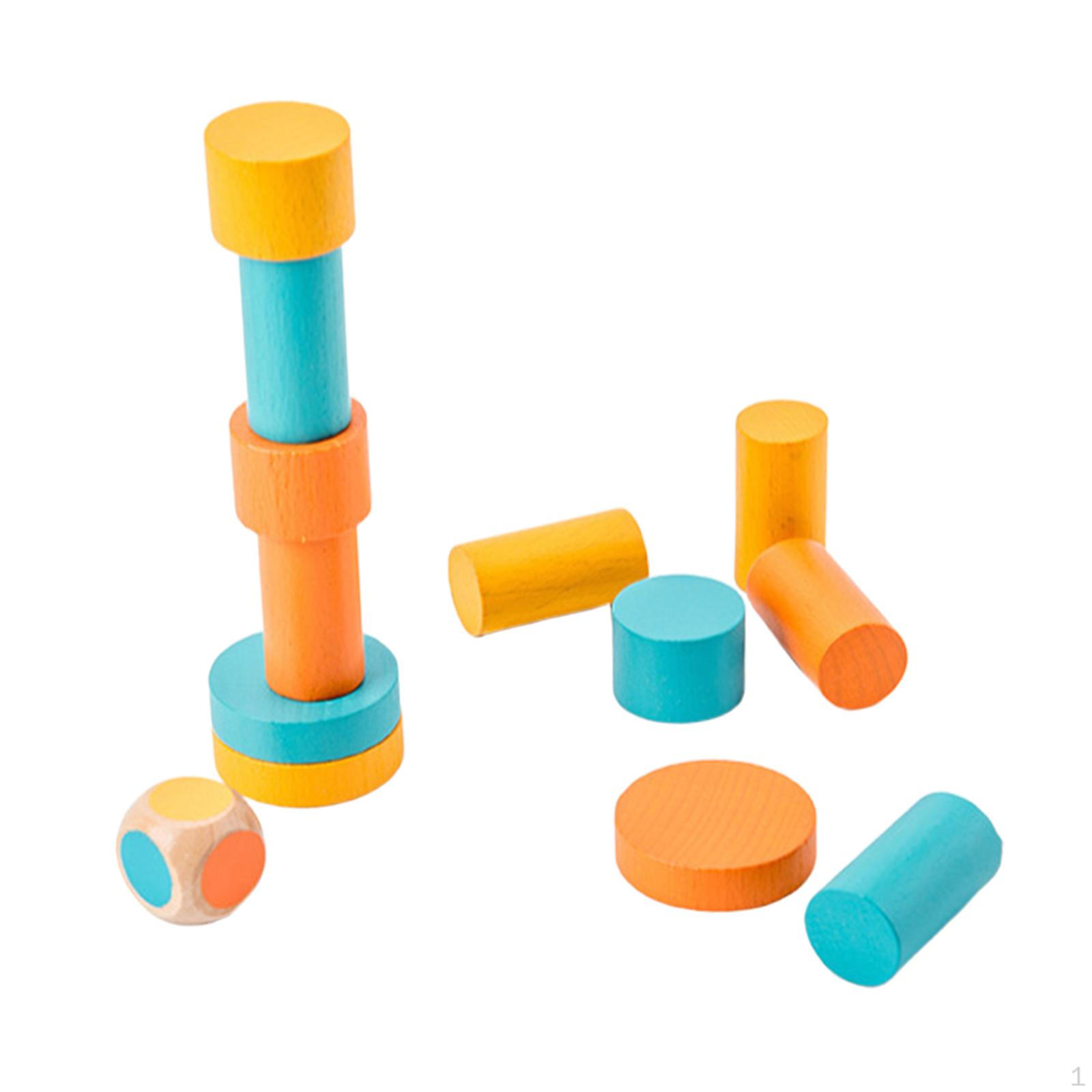 

Wood Blocks Building Stacking Learning Counting Creative Playing Math Sorting Toys Small Jenga