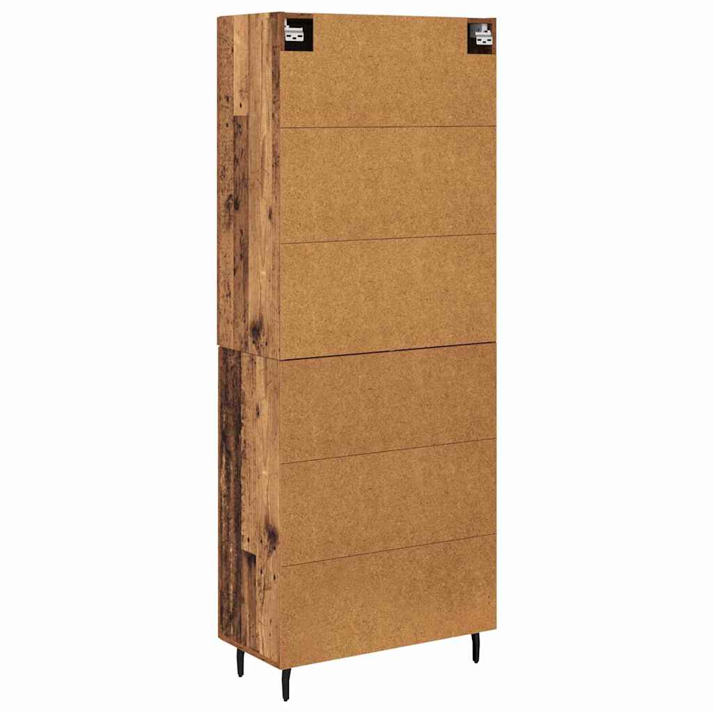 Highboard 2 pcs Reclaimed Wood Wood Based Material