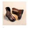 American Retro Girl Boots Princess Embroidery New Leather Boots Children Fashion Leather Boots Knight Boots