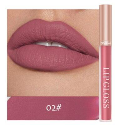 Pink Lipstick Pink Strawberry Milk Long-lasting Waterproof Lip Gloss Non-stick Cup Red Lip Glaze Matte Lipstick, 1 Piece, 04 O89-2