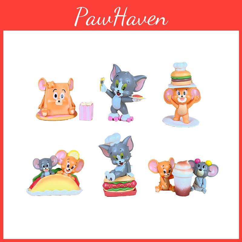 Und Tom & Jerry Cartoon PVC Modell mit Hamburger Pommes für Design für Anime Fans