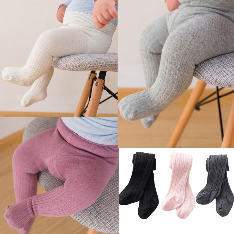 0-2Y Pantyhose Baby Leggings Autumn Winter New Baby Girls Warm Long Tube Socks Children's Jumpsuit Socks Newborn Baby Tights