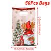 10/25/50pcs Christmas Cute Gift Bags Christmas Party Decoration 2025 Xmas Santa Claus Handbags  New Year Gift 2026