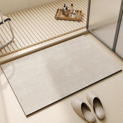 VIKAMA Simple Style Diatomite Bathroom Floor Mat For Home Bathroom Entrance - Waterproof And Slip-Resistant Floor Mat Carpet