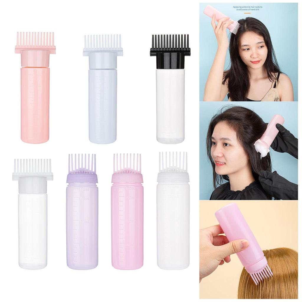 Comb Applicator Bottle Empty Squeeze Bottle for Home Salon Barbershop