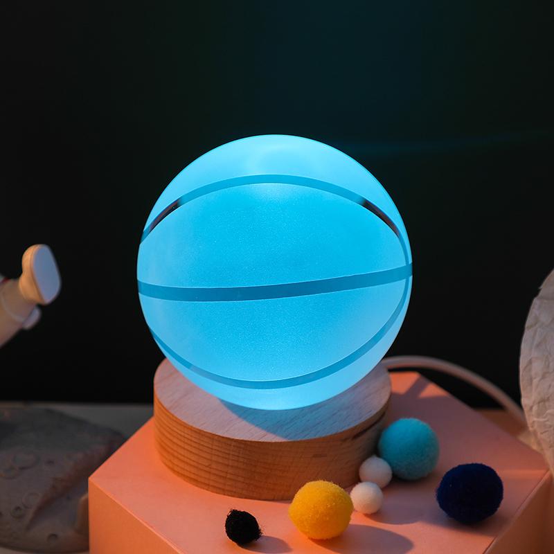 Crystal Ball Night Light - Football & Basketball Theme Desktop Ornament, Perfect Birthday Gift for Boyfriend