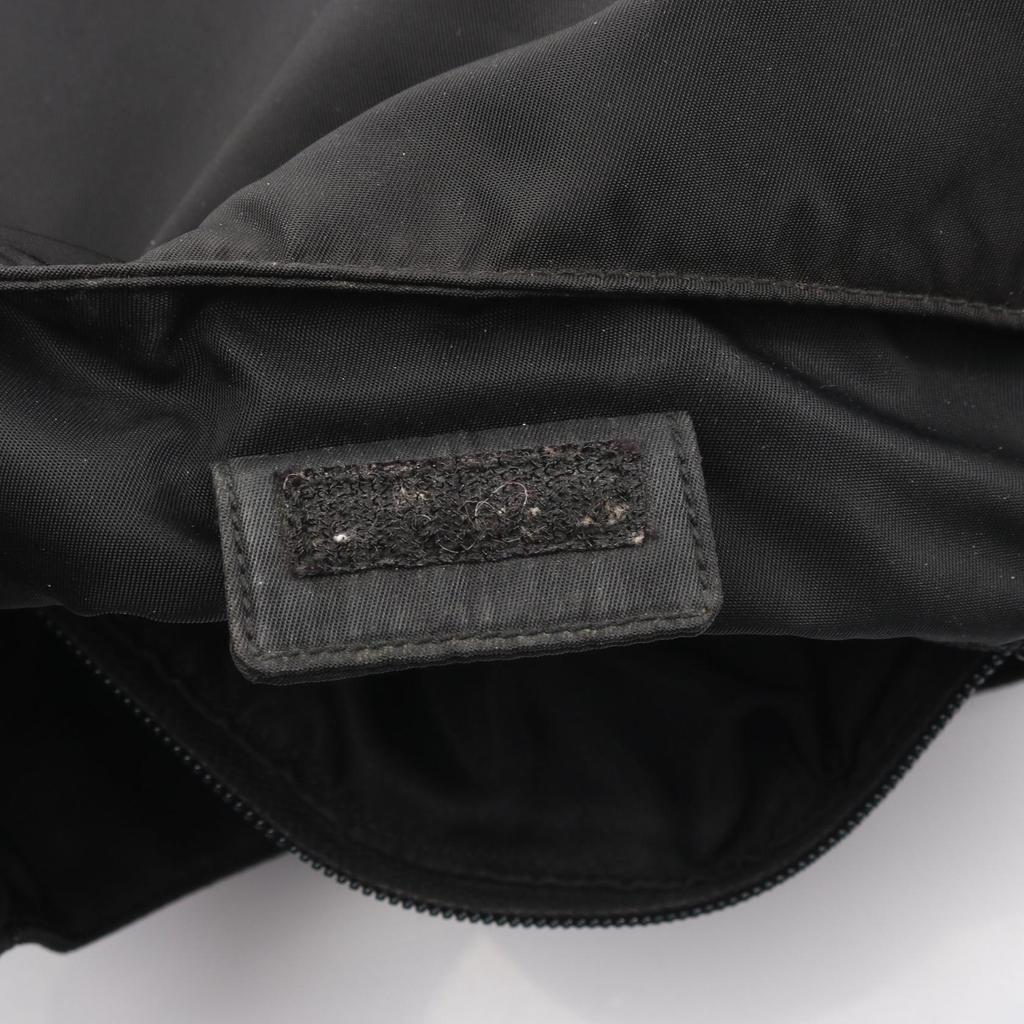 Used PRADA plastic handle Shoulder Bag Nylon Black Used Women